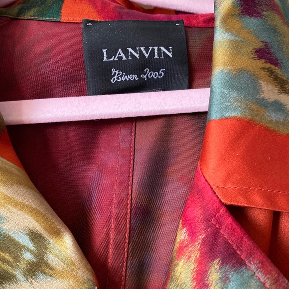 Vintage Lanvin Floral Silk Trench Coat - Picture 4 of 4